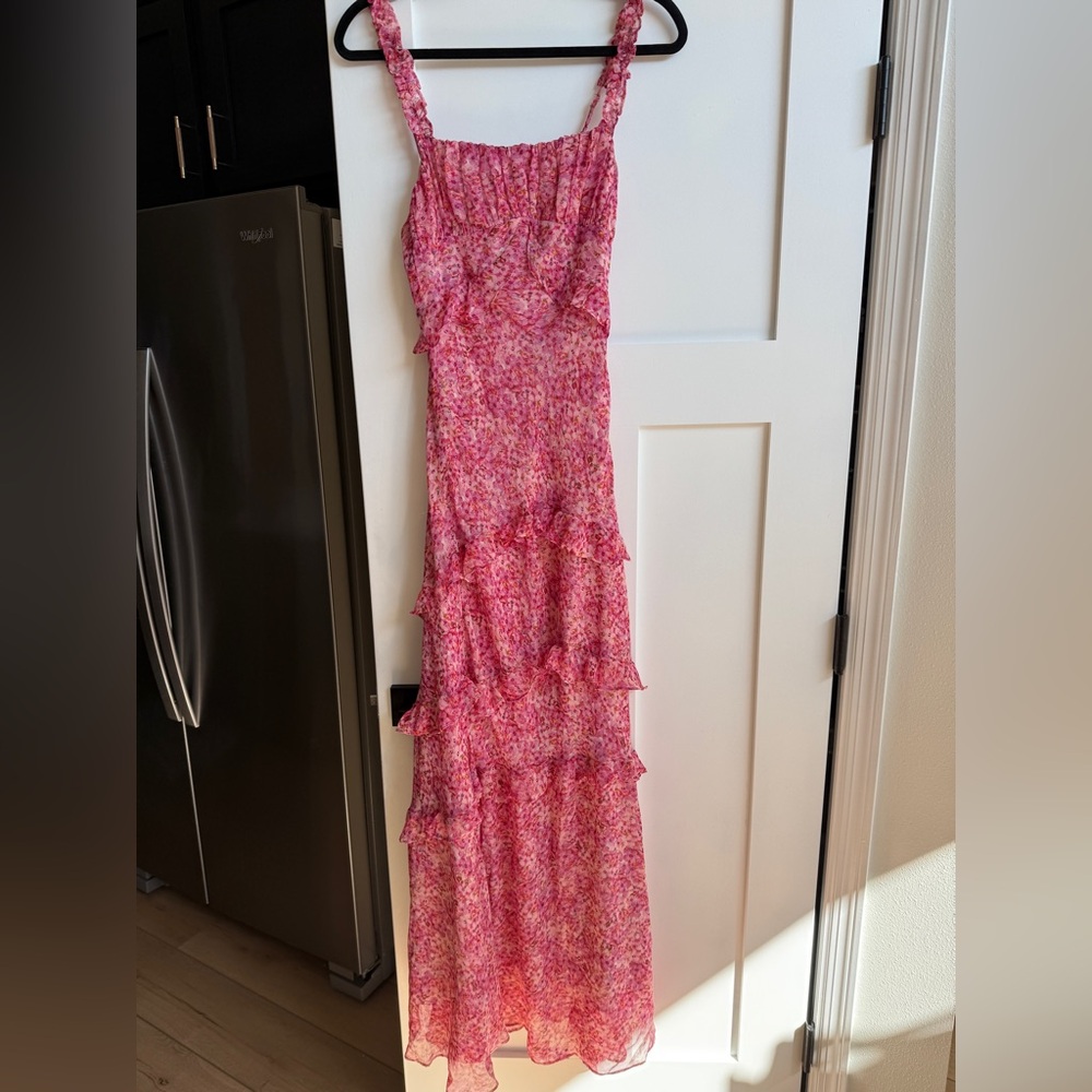 ASTR the label Olina Pink Floral Maxi Dress